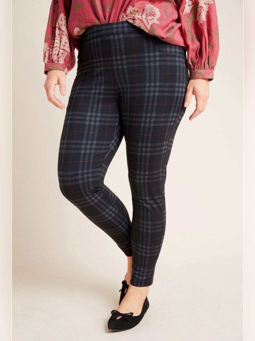 Sanctuary Anthropologie Brixton Plaid Leggings Large NWT